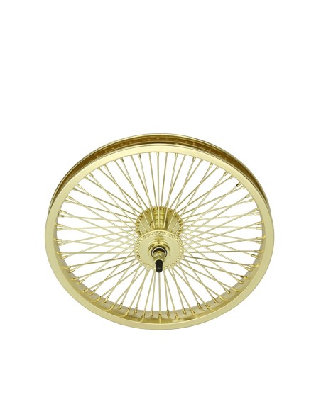 16 Steel Front Wheel 72 Spoke 14gGold 3/8 Axle Single Wall Gold.